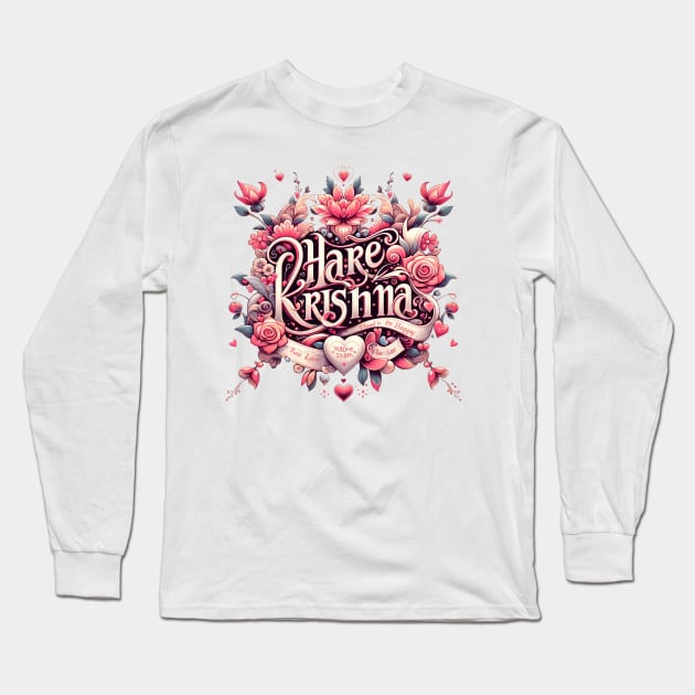 Romantic Hare Krishna Long Sleeve T-Shirt by Total 8 Yoga